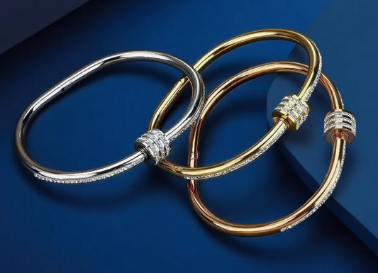 Stainless Steel Studded Bangle