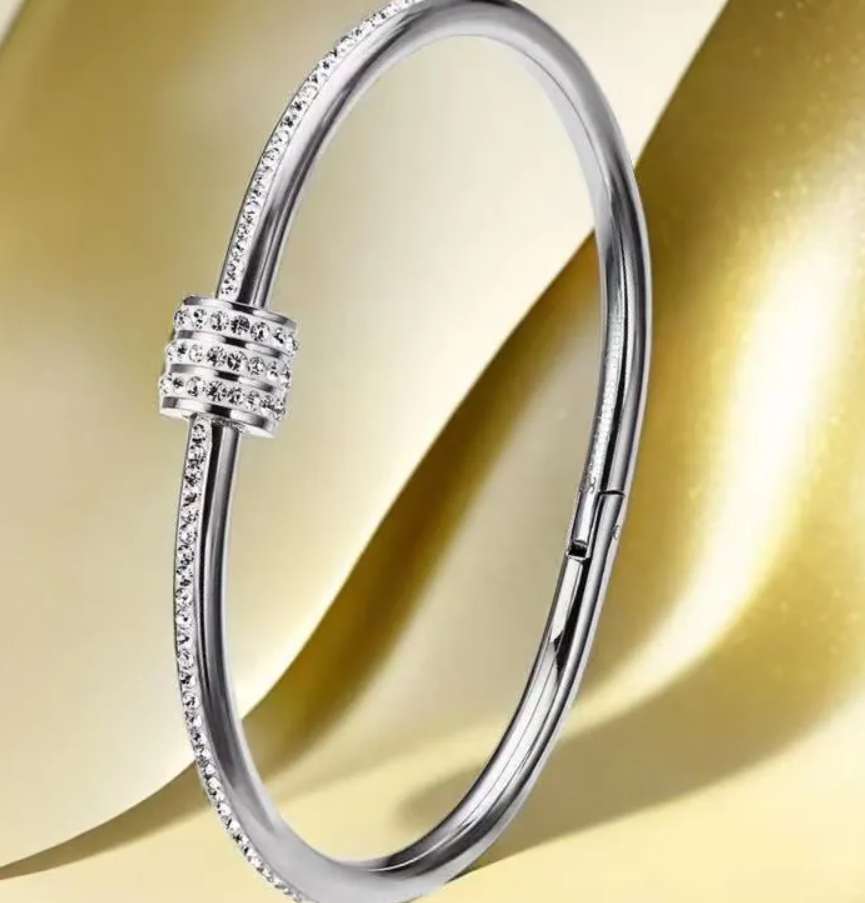 Stainless Steel Studded Bangle