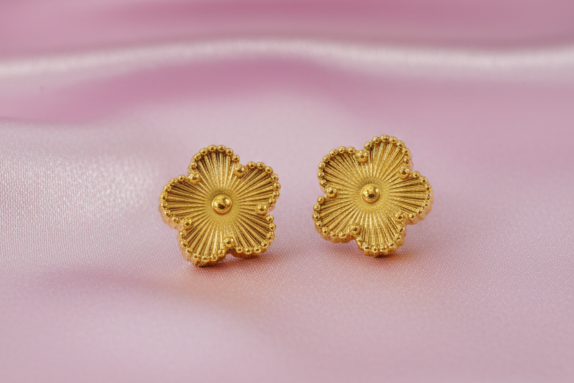 18K Gold-Plated Flower Earring