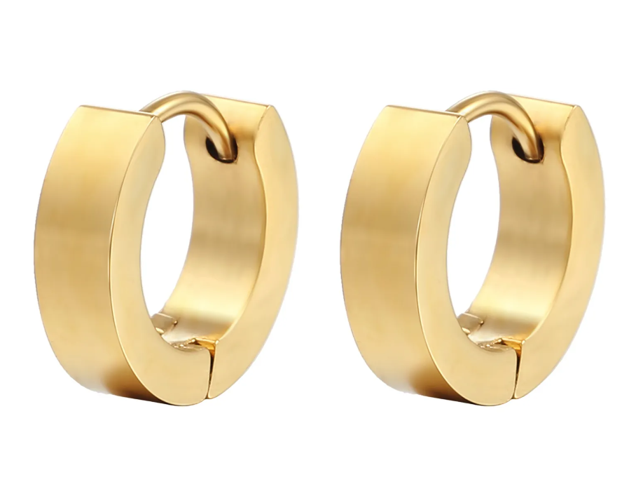 Unisex 18k Gold-Plated Mini Hoop Earrings