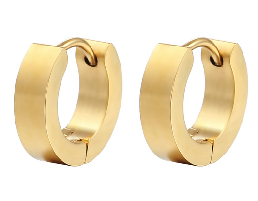 Unisex 18k Gold-Plated Mini Hoop Earrings
