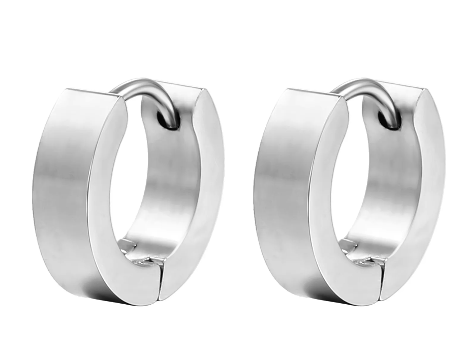 Unisex Stainless Steel Mini Hoop Earrings
