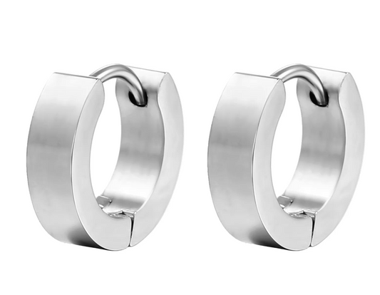 Unisex Stainless Steel Mini Hoop Earrings